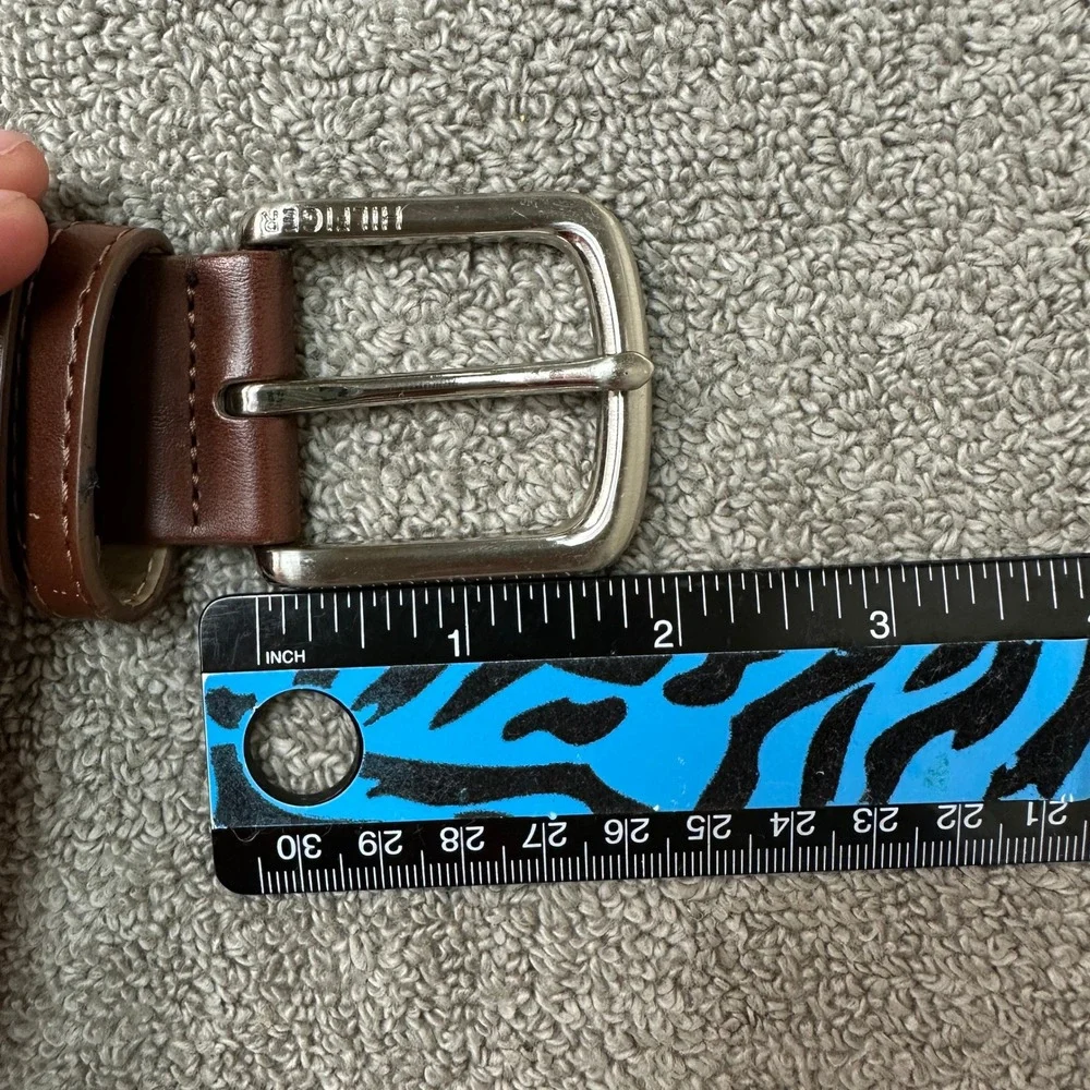 Tommy Hilfiger Mens Braided Stretch Belt Tan Brown XL 42-44 FCKB Handcrafted